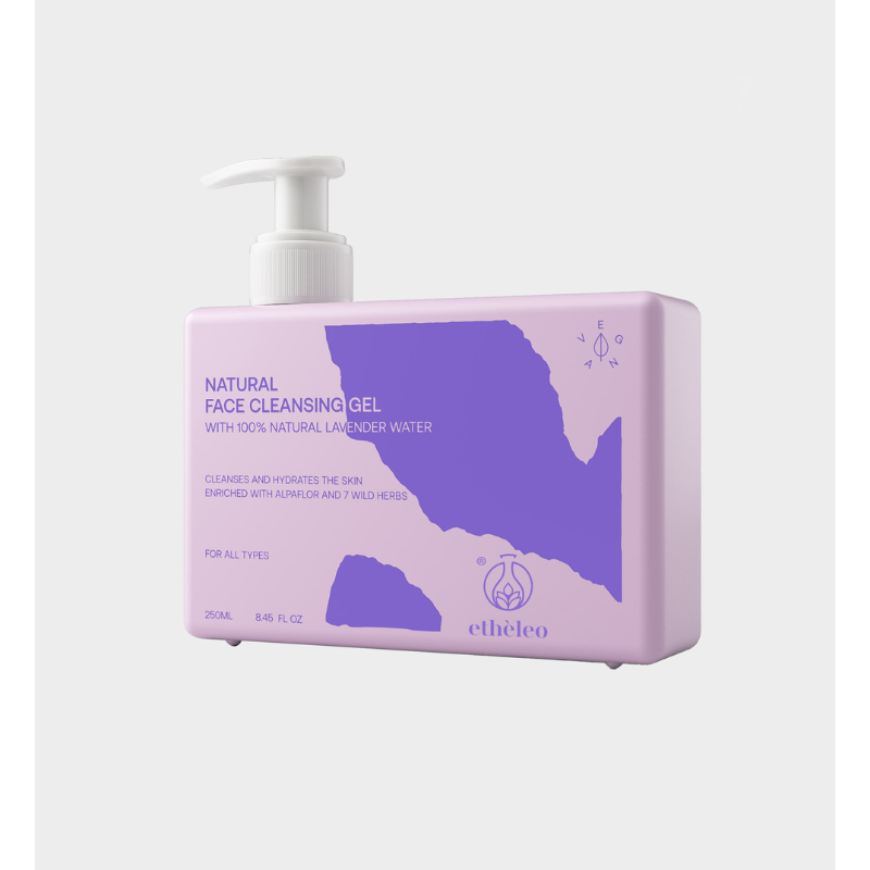 Το καθαριστικό gel Natural cleansing gel από Etheleo θα μεταμορφώσει την καθημερινή σας ρουτίνα περιποίησης προσφέροντας μια βαθιά, αλλά ήπια, φροντίδα.