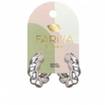 Υποαλλεργικά Σκουλαρίκια Κρίκοι Ασημί Πλεξόυδες από τη Farma Bijoux. Είναι οικολογικά, από οικολογικό ορείχαλκο, χωρίς νικέλιο, κάδμιο, μόλυβδο!