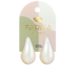 Υποαλλεργικά Σκουλαρίκια Σταγόνες Λευκό Περλέ, από τη Farma Bijoux. Είναι οικολογικά, κατασκευασμένα από οικολογικό ορείχαλκο, χωρίς νικέλιο, κάδμιο.