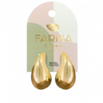 Υποαλλεργικά Σκουλαρίκια Χρυσές Μεγάλες Σταγόνες, από τη Farma Bijoux. Είναι οικολογικά, κατασκευασμένα από οικολογικό ορείχαλκο!