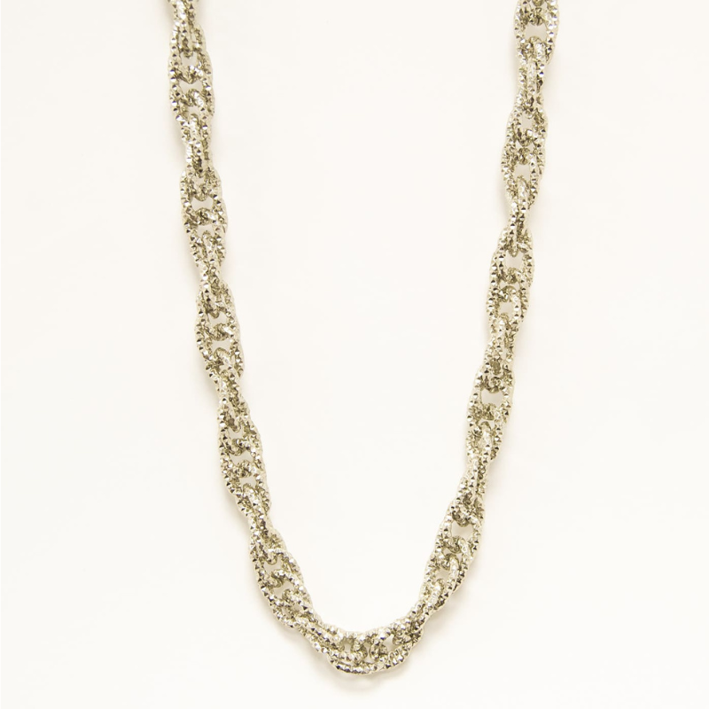 Υποαλλεργικό Κολιέ Ασημί Διαμάντια, από τη Farma Bijoux. Είναι κατασκευασμένο από οικολογικό ορείχαλκο, χωρίς νικέλιο, κάδμιο, μόλυβδο!