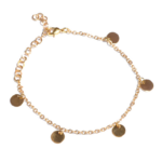 Υποαλλεργικό Βραχιόλι Χρυσό Με Μικρές Χρυσές Πλάκες από τη Farma Bijoux. Είναι κατασκευασμένο από οικολογικό ορείχαλκο, χωρίς νικέλιο, κάδμιο, μόλυβδο!