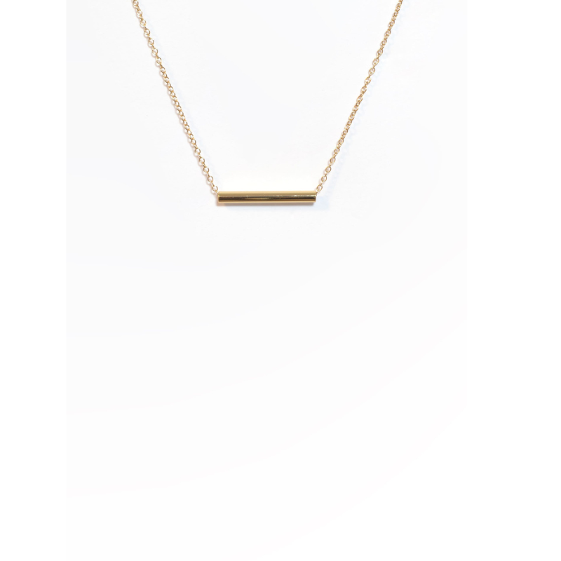 Υποαλλεργικό κολιέ χρυσό με κύλινδρο από τη Farma Bijoux. Είναι κατασκευασμένο από οικολογικό ορείχαλκο, χωρίς νικέλιο, κάδμιο, μόλυβδο!