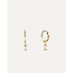 Μεσαίου μεγέθους σκουλαρίκι από την Verame με κρεμαστή πέτρα σε κοπή μπαγκέτα.Καθαρό, σύγχρονο, βασικό. Από χειρουργικό ατσάλι.