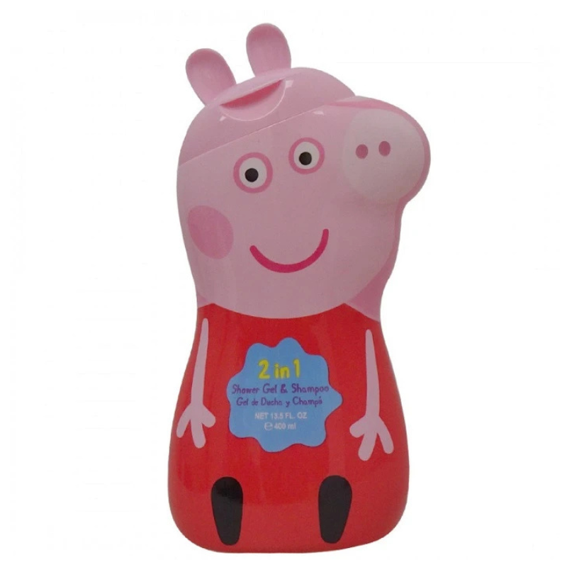 Το Peppa Pig Shower Gel & Shampoo 2in1 είναι ένα προϊόν καθαρισμού σώματος και μαλλιών σχεδιασμένο για τα μικρά παιδιά που αγαπούν την Peppa Pig!